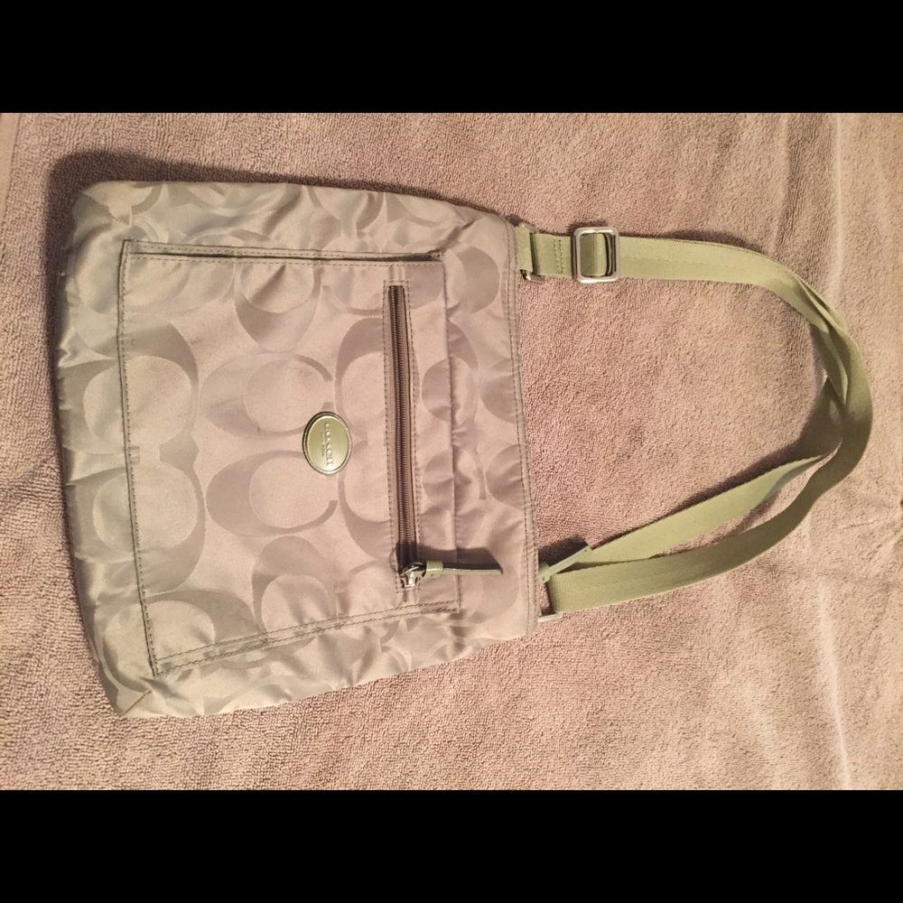 Small green Coach bag